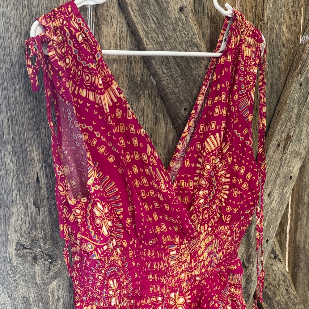 Cupshe Pink Patterned Summer Dress - Picture 6 of 7
